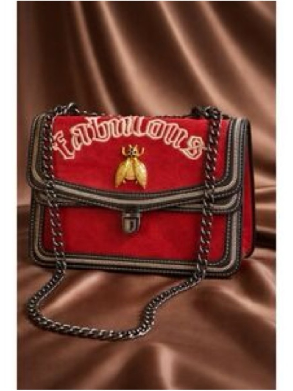 "Fabulous" Red Bee Crossbody Bag